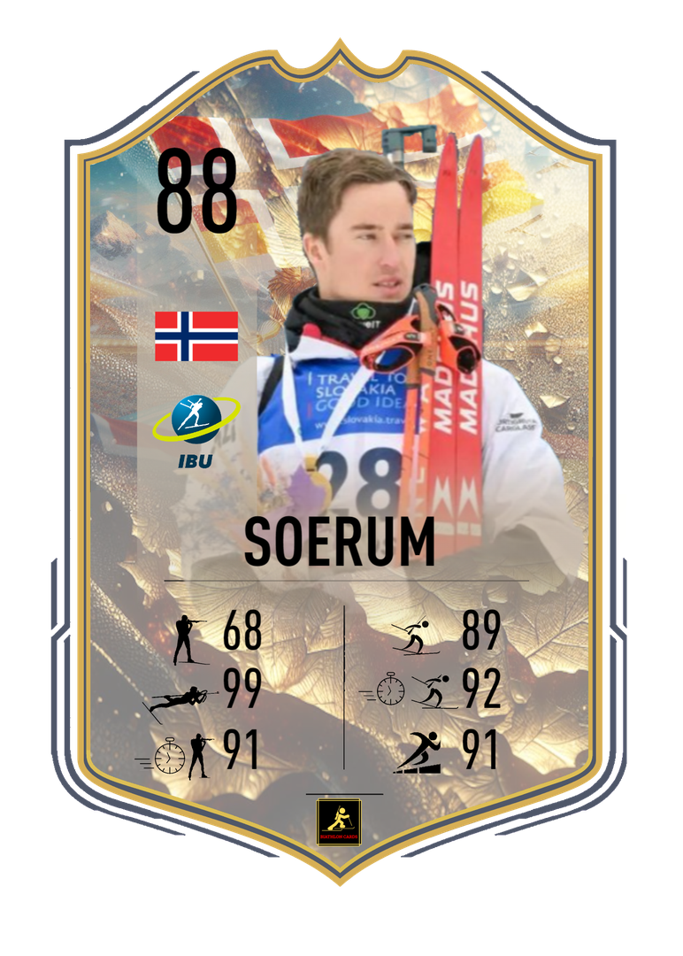 Vebjoern Soerum - Brezno 2024 European Championships Star - Sprint European Champion - Biathlon Cards